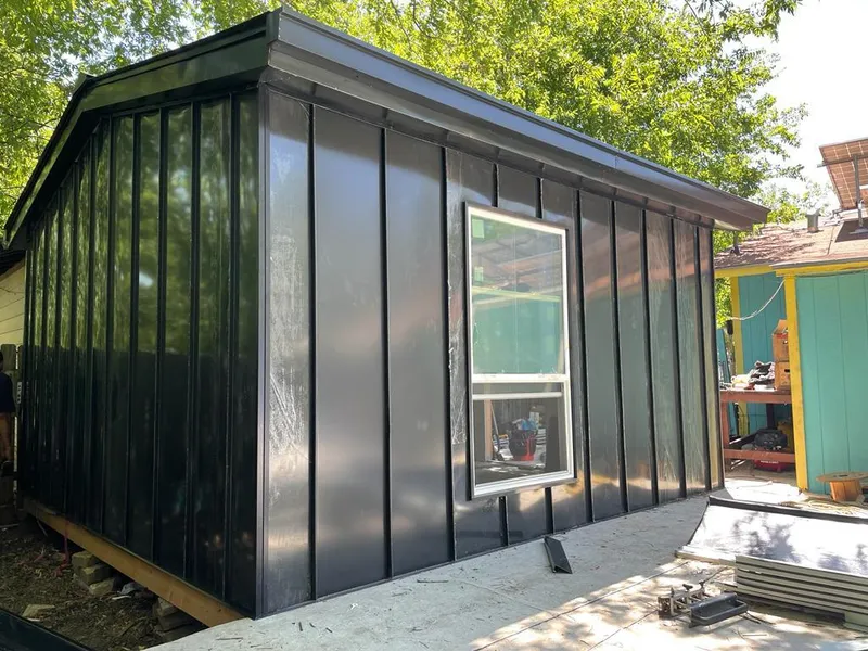 Black standing seam metal wall panels for Metal Roof Installation in Sun City Center